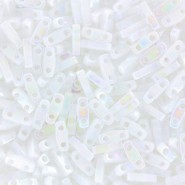 Miyuki quarter tila 5x1.2mm beads - White pearl ab QTL-471